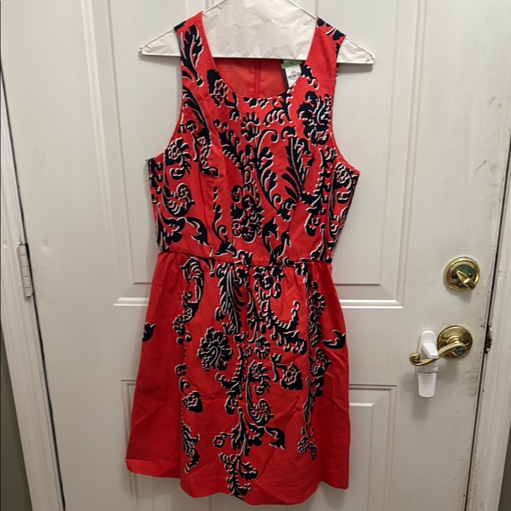 Crown & Ivy Red and Black Floral Mini Dress